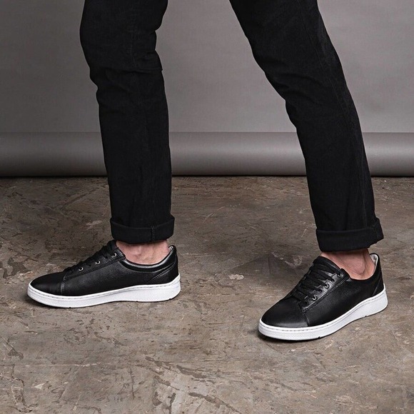 SANDRO MAGIC BLACK PERFORATED TOE SIX EYELET LOW TOP SNEAKERS IN DARK NAVY SZ9US main image 8